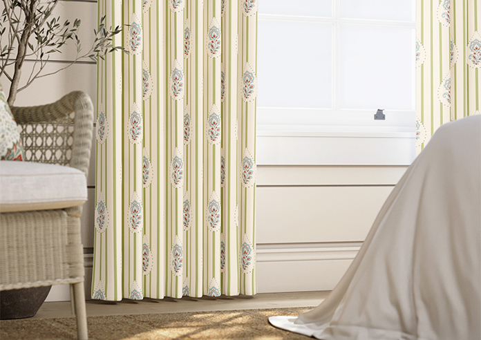 Petal & Block Bolli Stripe, Neem - Made to Measure Curtains - Image 5